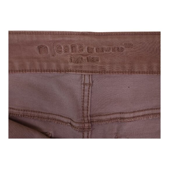 M Jeans By Maurices Womens XL High-Rise Mauve Jeggings Jeans Pink Stretch Soft - Picture 4 of 8